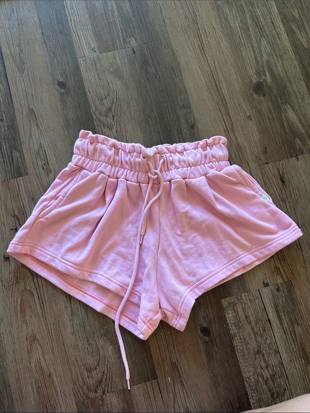 Women's Pink Drawstring Sweat Shorts